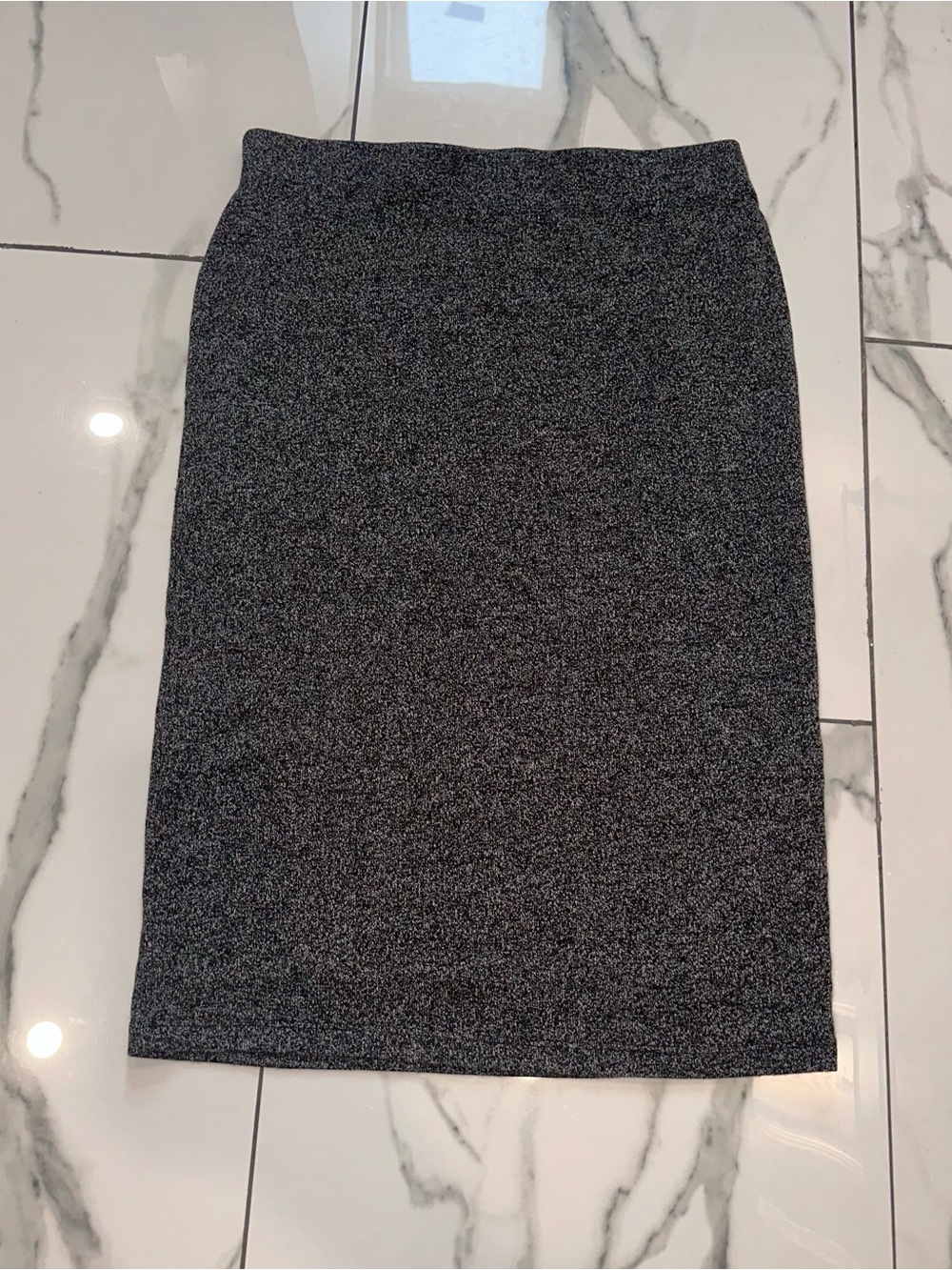 Old Navy Black & Gray Heather Pencil Skirt